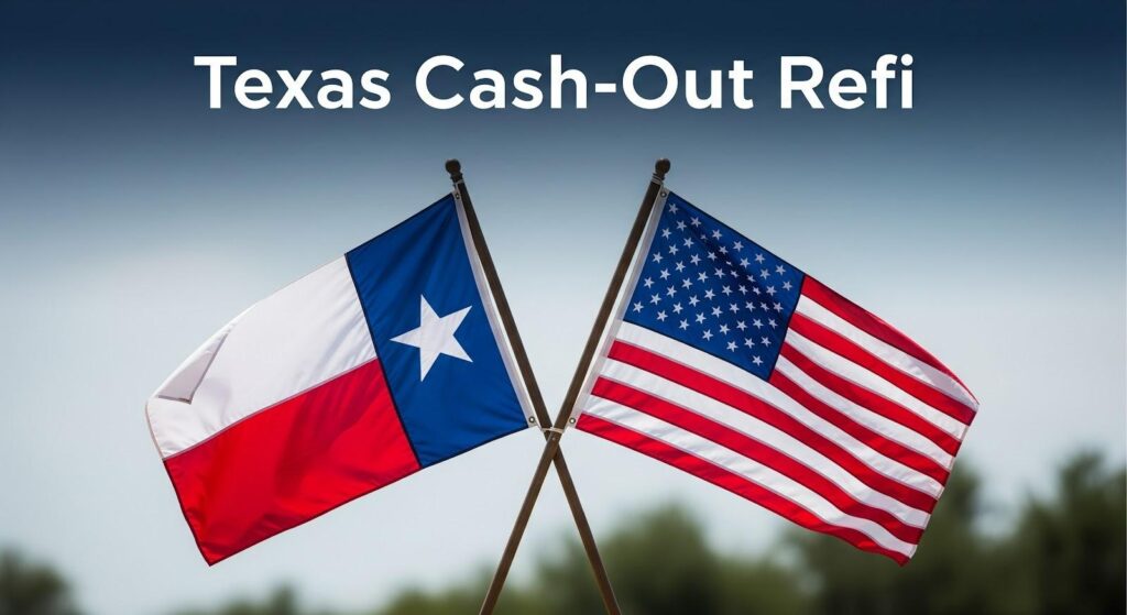Texas and U.S. flags symbolizing Plano Cash-Out Refi options