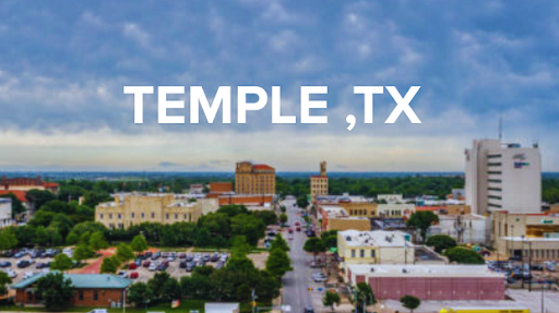 Scenic view of downtown Temple Texas showcasing local community, real estate, and home loan opportunities.
