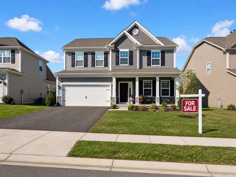 Suburban home with for sale sign illustrating Texas housing market trends and current real estate conditions.