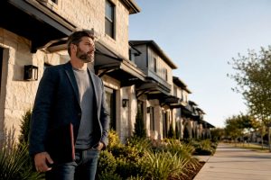 Investor reviewing a Texas rental property
